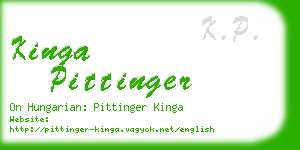 kinga pittinger business card